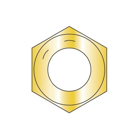 Newport Fasteners Hex Nut, 1-3/4"-5, Steel, Grade 8, Zinc Yellow, 1-1/2 in Ht, 25 PK 165882